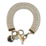 Bracelet by Mariana Woman Elegant White Opal Swarovski Crystals