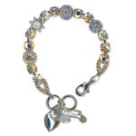 Bracelet by Mariana Woman Exquisite Golden and Sapphire Swarovski Crystals - Image 3