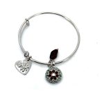 Bracelet by Mariana Woman Beautiful Red and Opal Swarovski Crystals