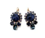 Earrings by Mariana Woman Gorgeous Montana and Sapphire Swarovski Crystals
