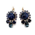 Earrings by Mariana Woman Gorgeous Montana and Sapphire Swarovski Crystals