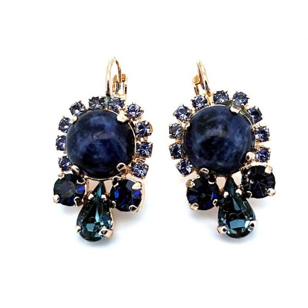 Earrings by Mariana Woman Gorgeous Montana and Sapphire Swarovski Crystals