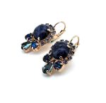 Earrings by Mariana Woman Gorgeous Montana and Sapphire Swarovski Crystals - Image 2