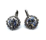 Earrings by Mariana Woman Elegant Clear and Black Diamond Swarovski Crystals