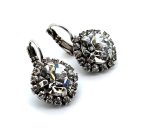 Earrings by Mariana Woman Elegant Clear and Black Diamond Swarovski Crystals - Image 3