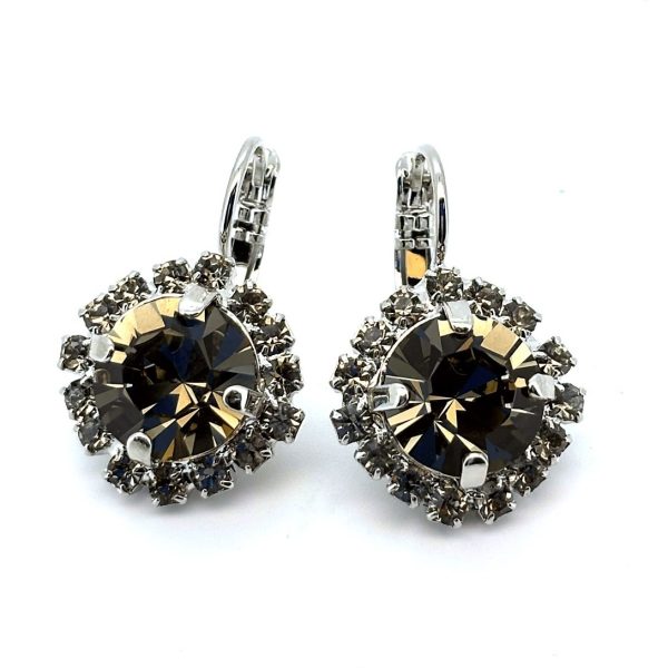 Earrings by Mariana Woman Classy Black Diamond Swarovski Crystals