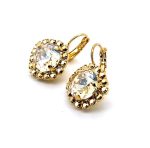 Earrings by Mariana Woman Exquisite Clear and Aurum Swarovski Crystals - Image 2