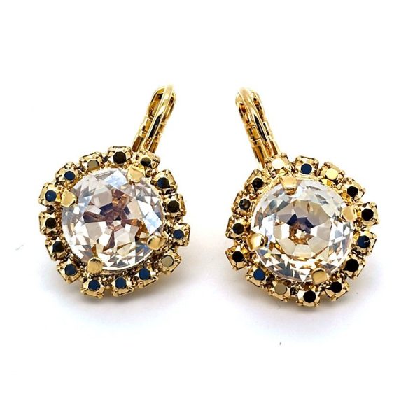 Earrings by Mariana Woman Exquisite Clear and Aurum Swarovski Crystals