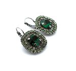 Earrings by Mariana Woman Luxurious Green Swarovski Crystals - Image 3
