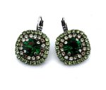 Earrings by Mariana Woman Luxurious Green Swarovski Crystals