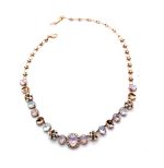 Necklace by Mariana Woman Lovely Rose and Champagne Swarovski Crystals