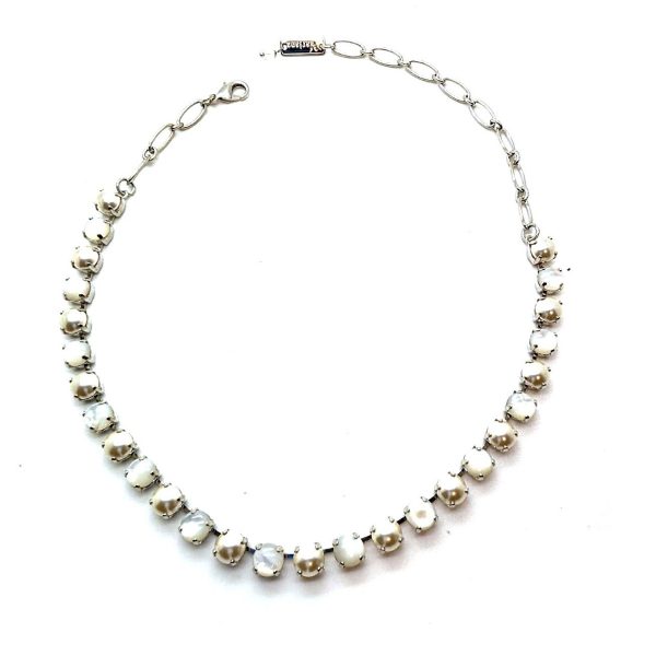 Necklace by Mariana Woman Timeless White Shell Mineral and Pearl Swarovski Crystals