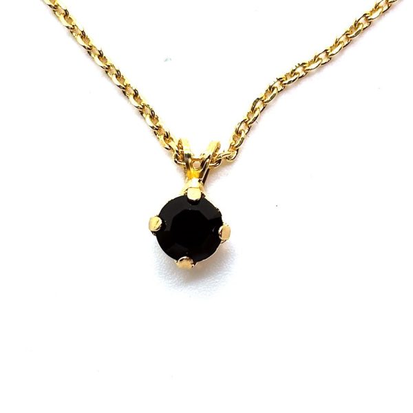 Necklace Pendant by Mariana Woman Elegant Jet Swarovski Crystals