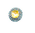 Ring by Mariana Woman Glamorous Sunshine and Blue Swarovski Crystals - Image 3