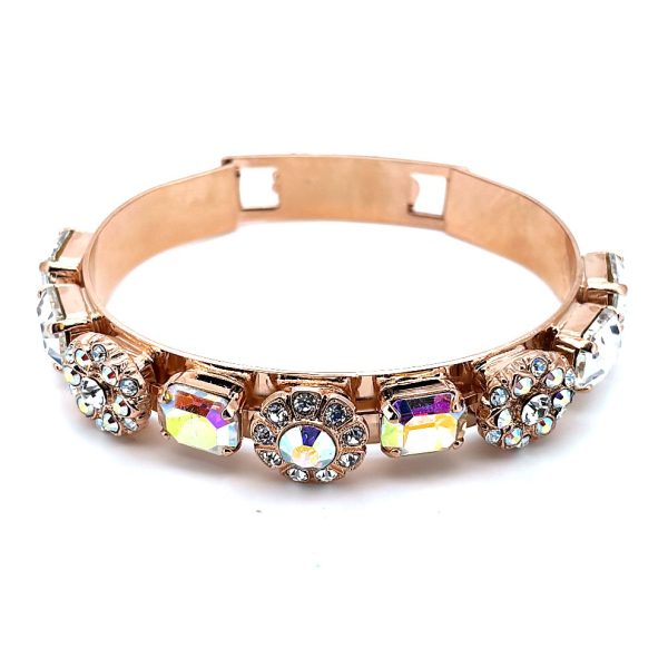 Bracelet by Mariana Woman Sleek AB and Clear Swarovski Crystals