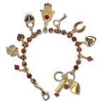 Bracelet by Mariana Woman Stunning Siam and Burgundy Swarovski Crystals - Image 3