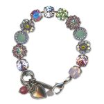 Bracelet by Mariana Woman Lovely Violet and Rose Swarovski Crystals - Image 2
