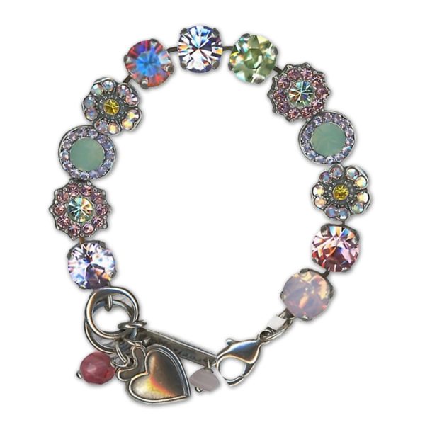 Bracelet by Mariana Woman Lovely Violet and Rose Swarovski Crystals