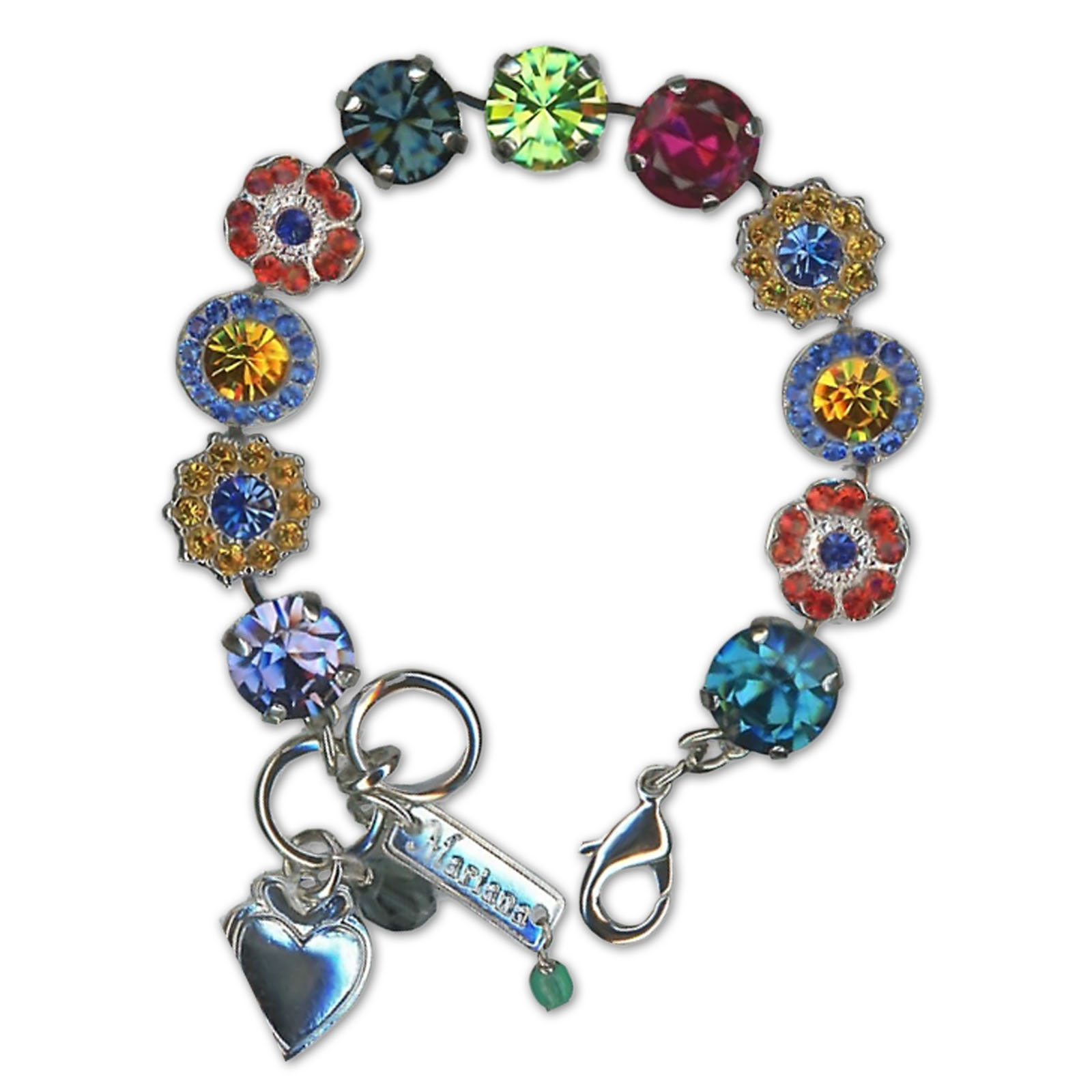 B-4084-888885-RO (1) Bracelet by Mariana Woman Exquisite Multi Colored Swarovski Crystals - Image 1