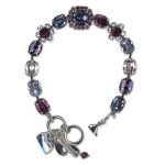 Bracelet by Mariana Woman Luxurious Amethyst and Tanzanite Swarovski Crystals - Image 3