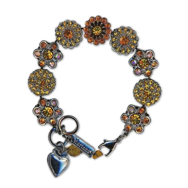 Bracelet by Mariana Woman Floral Lava and Topaz Swarovski Crystals