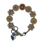 Bracelet by Mariana Woman Floral Lava and Topaz Swarovski Crystals - Image 3