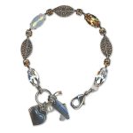 Bracelet by Mariana Woman Leaf Shaped Golden Swarovski Crystals