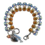 Bracelet by Mariana Woman Two-Tier Astral Pink and AB Swarovski Crystals