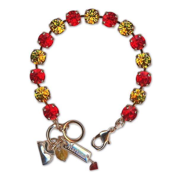 Bracelet by Mariana Woman Classy Siam and Topaz Swarovski Crystals