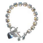 Bracelet by Mariana Woman Simply Elegant Silk Swarovski Crystals