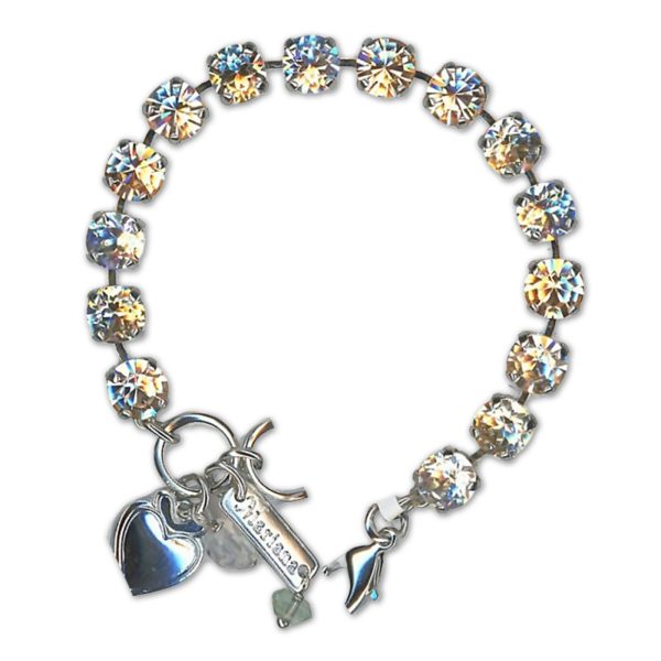Bracelet by Mariana Woman Simply Elegant Silk Swarovski Crystals
