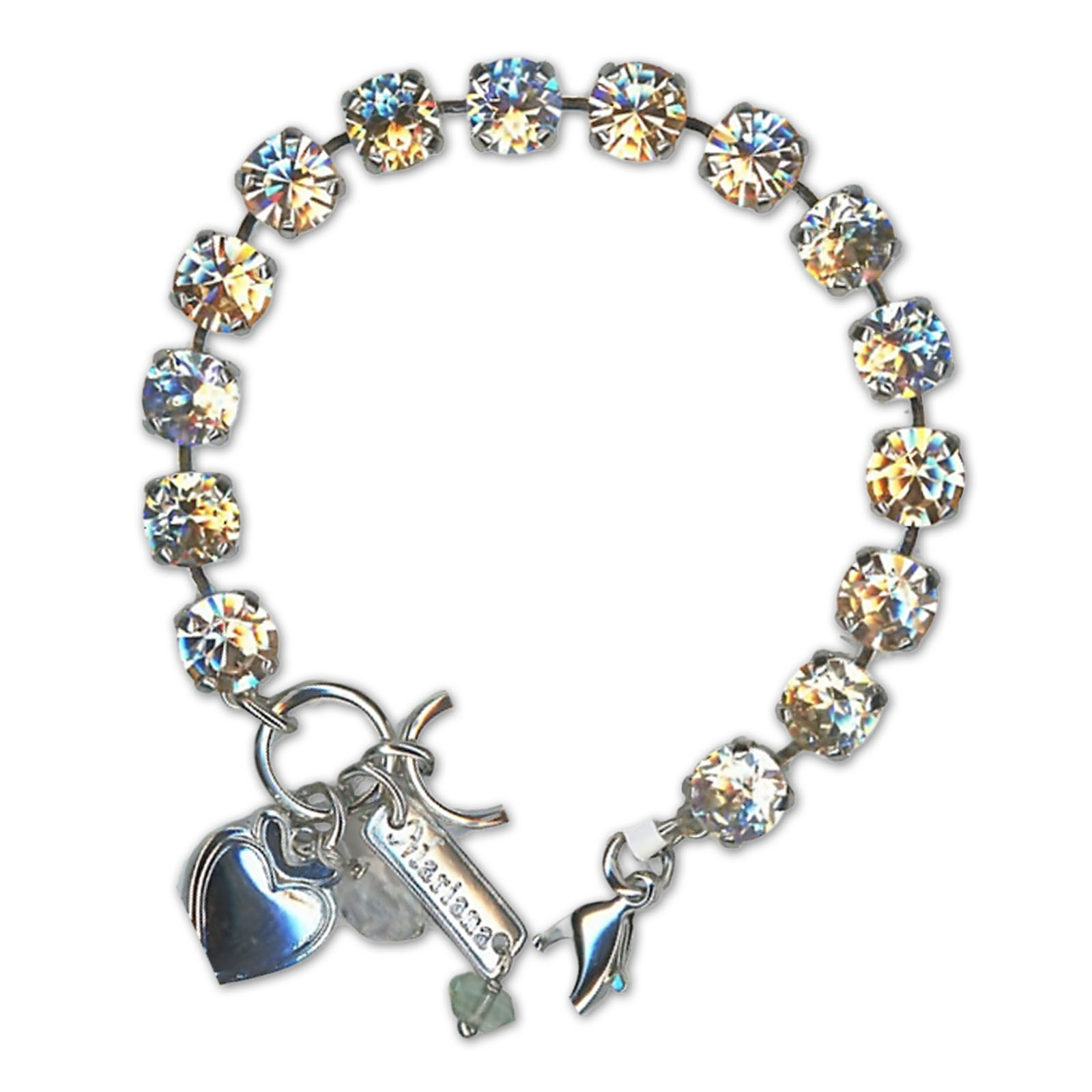 B-4252-50051-RO (1) Bracelet by Mariana Woman Simply Elegant Silk Swarovski Crystals - Image 1