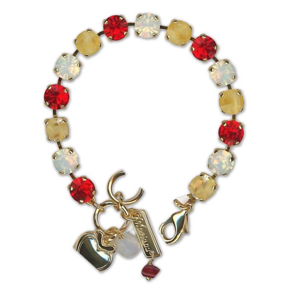 Bracelet by Mariana Woman Stunning Siam and Opal Swarovski Crystals