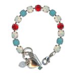 Bracelet by Mariana Woman Charming Siam and Opal Swarovski Crystals - Image 3