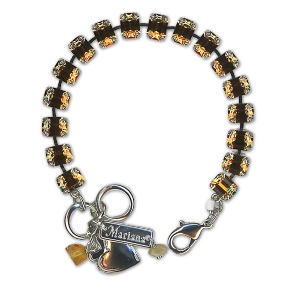 Bracelet by Mariana Woman Elegant Topaz Swarovski Crystals