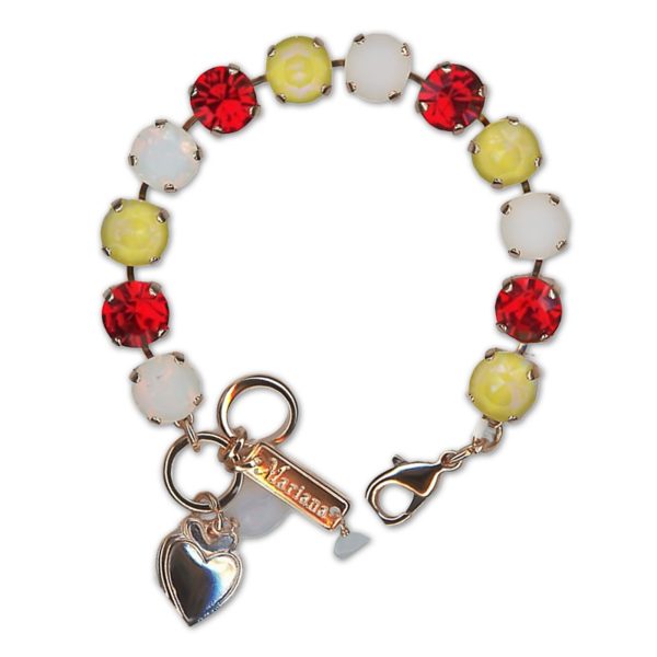 Bracelet by Mariana Woman Gorgeous Siam and Opal Swarovski Crystals