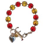 Bracelet by Mariana Woman Stunning Siam and Topaz Swarovski Crystals - Image 3