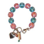 Bracelet by Mariana Woman Beautiful Mandarin and Laguna Swarovski Crystals