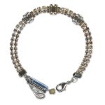 Bracelet by Mariana Woman Luxurious Golden and Clear Swarovski Crystals - Image 2