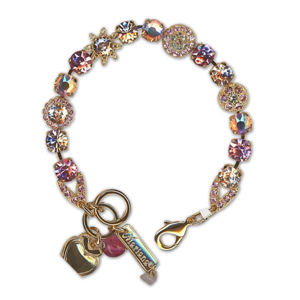 Bracelet by Mariana Woman Lovely Rose Swarovski Crystals