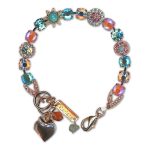 Bracelet by Mariana Woman Exquisite Laguna and Mandarin Swarovski Crystals - Image 2