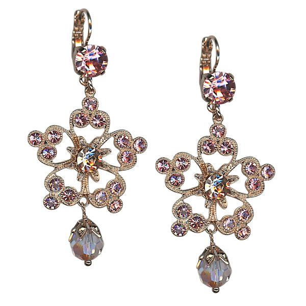 Earrings by Mariana Woman Beautiful Rose Swarovski Crystals