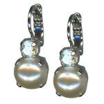 Earrings by Mariana Woman Adorable Pearl and Moonlight Swarovski Crystals - Image 2