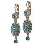Earrings by Mariana Woman Dangling Aquamarine Swarovski Crystals