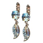 Earrings by Mariana Woman Precious Aquamarine and AB Swarovski Crystals - Image 2