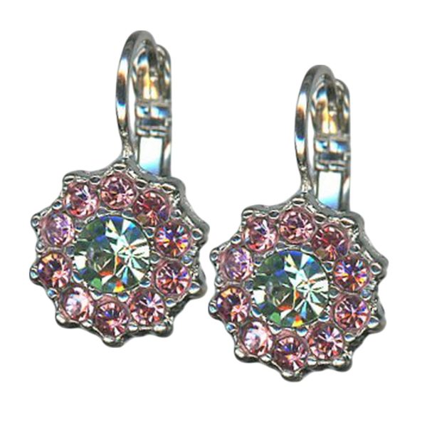 Earrings by Mariana Woman Sassy Rose and Chrysolite Swarovski Crystals