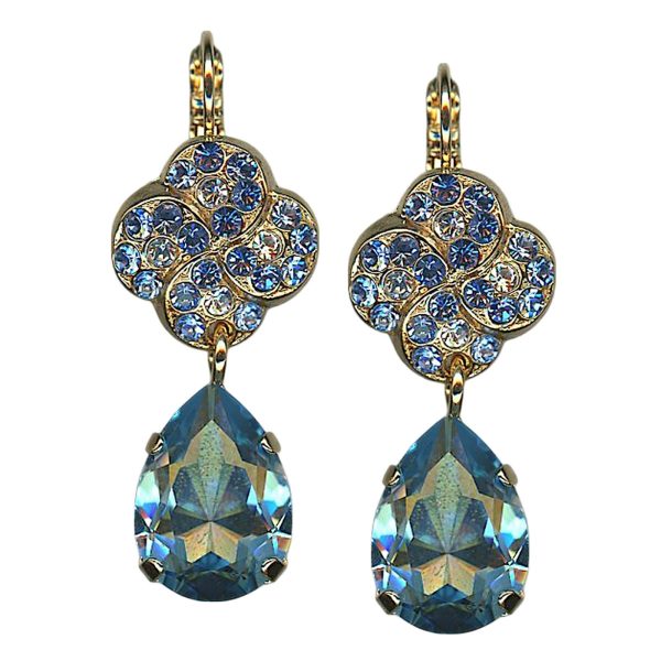 Earrings by Mariana Woman Gorgeous Aquamarine and Sapphire Swarovski Crystals