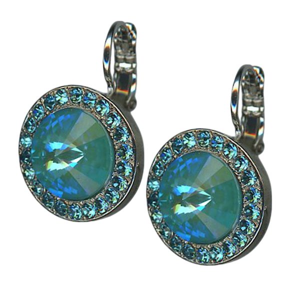Earrings by Mariana Woman Luxurious Laguna and Indicolite Swarovski Crystals