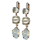 Earrings by Mariana Woman Timeless Pearl and Clear Swarovski Crystals