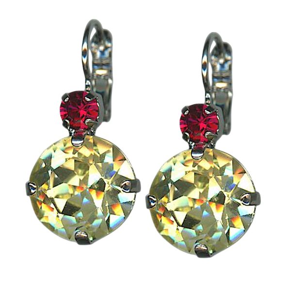 Earrings by Mariana Woman Sassy Jonquil and Siam Swarovski Crystals
